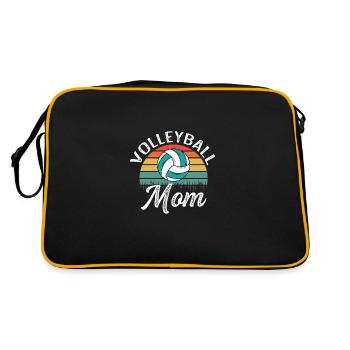 Maman de volleyball. Mère Poison talentueuse - Sac Retro - noir/or - Dos
