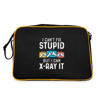 Can't fix stupid Sarcastic person Gif - Retro Bag - black/gold - Back