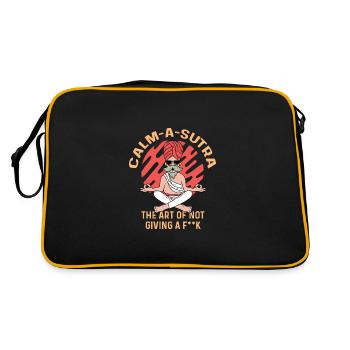 Quiet-a-sutra Quiet Person Gift - Retro Bag - black/gold - Back