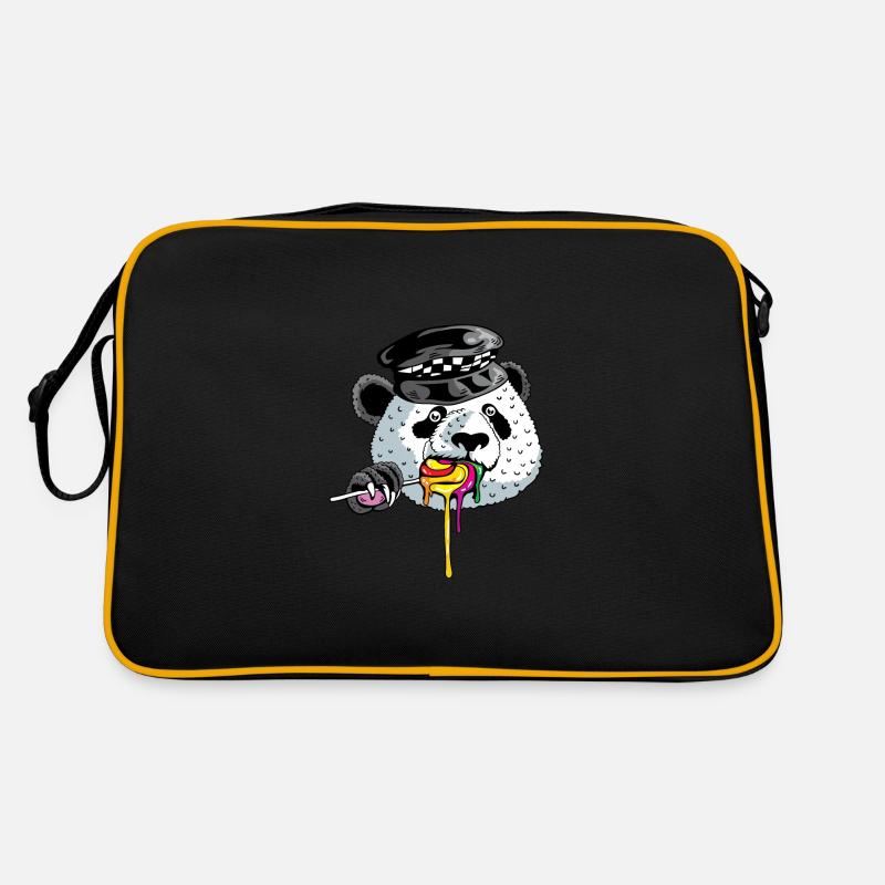 Panda Cop Policeman Poison Retro Bag