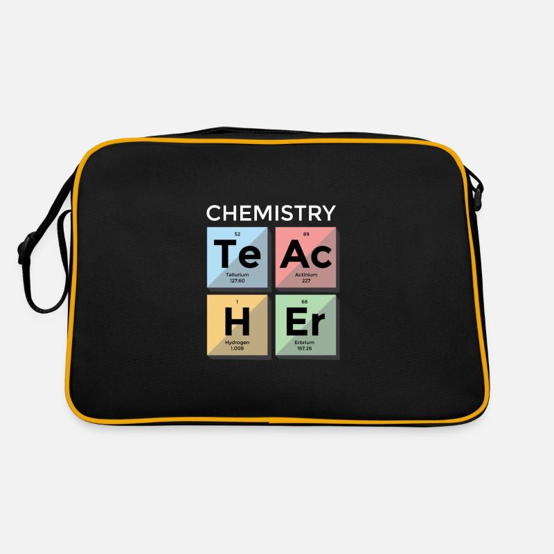 Professeur de chimie Professeur de chimie Gift - Sac Retro - noir/or