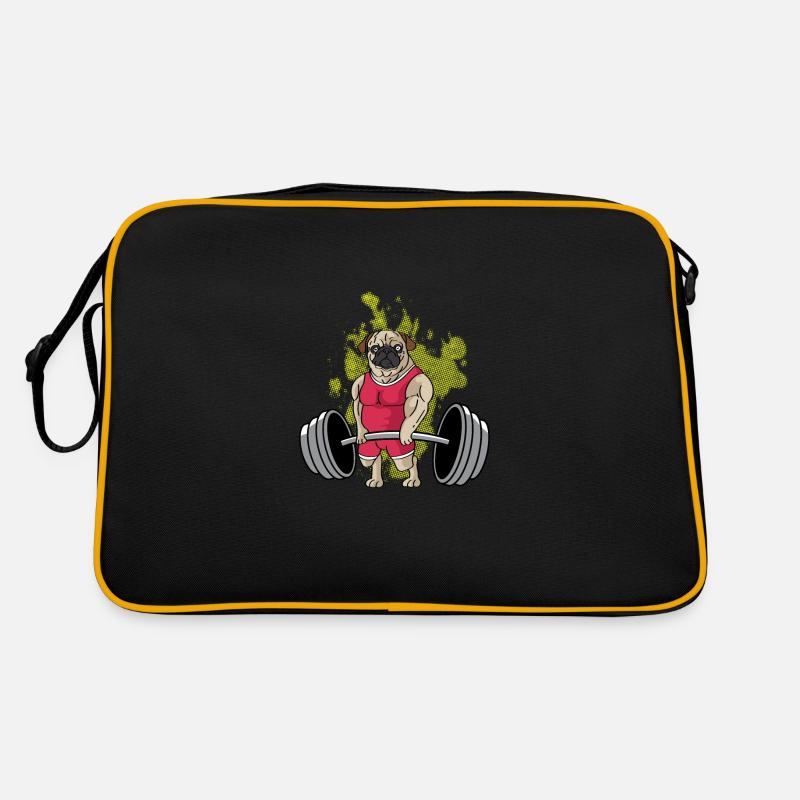 Pug -Weightlifting Training Trainer Poison Retro Bag