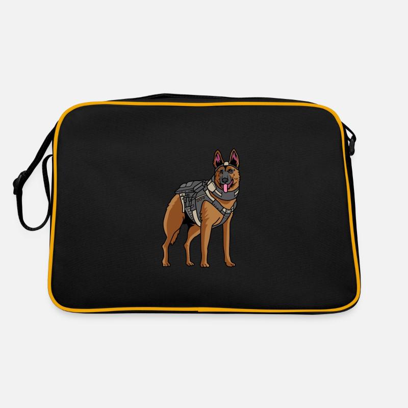 Polizeihund Polizist oder Polizist Gift Retro Tasche
