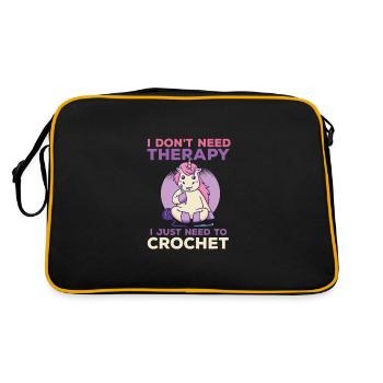 Je n’ai pas besoin de thérapie, j’ai juste besoin d’un - Sac Retro - noir/or - Dos