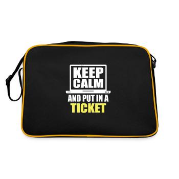 Funny Computer Technical Support Tech Helpdes - Retro Bag - black/gold - Back