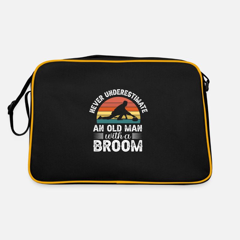 Winter Sport Curling Design Retro Bag