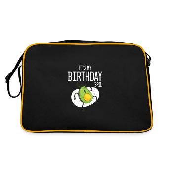 Funny Avacado Dancing Bday Quote It's My Bday - Retro Bag - black/gold - Back