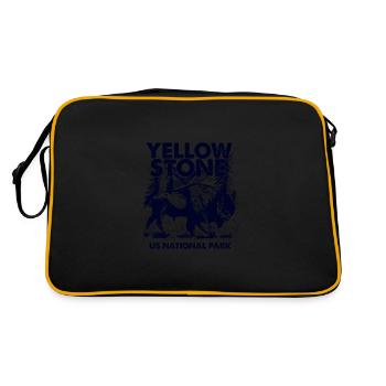 Quote Quote Bison Retro Yellowstone US -National - Retro Bag - black/gold - Back