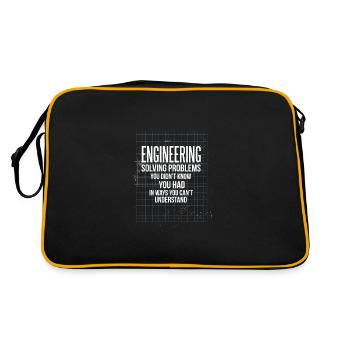 Citation drôle Ingénierie Solution Problèmes Sarkas - Sac Retro - noir/or - Dos