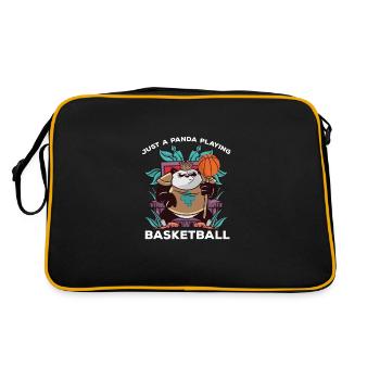 Basketball funny quote Panda basketball - Retro Bag - black/gold - Back