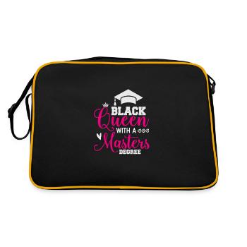 Schwarze Königin mit einer Master -Abschlussklasse - Retro Tasche - Schwarz/Gold - Hinten