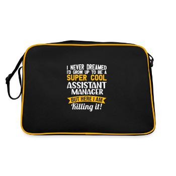 Ich habe nie ein assistantes Manager für ein lusti - Retro Tasche - Schwarz/Gold - Hinten