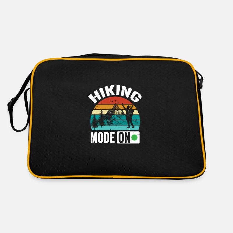 Vintage quote hiking mode on funny Retro Bag