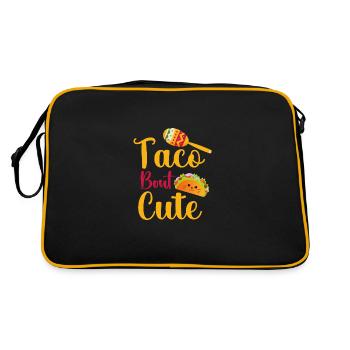 Taco Cat- Teenage Boy Girl Taco ta - Retro Bag - black/gold - Back
