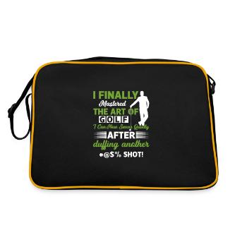 I have finally mastered the art of golf, - Retro Bag - black/gold - Back