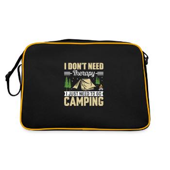 Je n’ai pas besoin de camping thérapeutique aussi désespérément - Sac Retro - noir/or - Dos