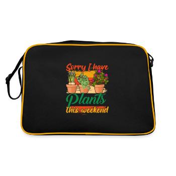 Entschuldigung, ich habe an diesem Wochenende süße - Retro Tasche - Schwarz/Gold - Hinten
