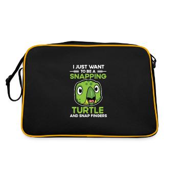 Tortues serpentines - claquement de doigt Aligator liqueur - Sac Retro - noir/or - Dos