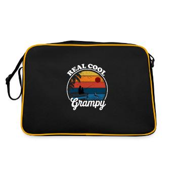Retro Vintage Roll Style Cool Grampy Fischerlieb - Sac Retro - noir/or - Dos