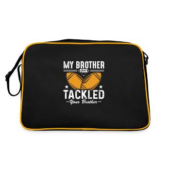 Mon frère vient de jouer au football avec ton frère - Sac Retro - noir/or - Dos