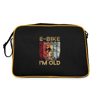 E-bike parce que je suis vieux pour un e-biker pour e-bi - Sac Retro - noir/or - Dos