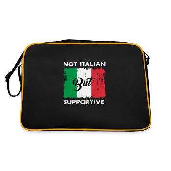 Notated quote not Italian, but at the bottom - Retro Bag - black/gold - Back