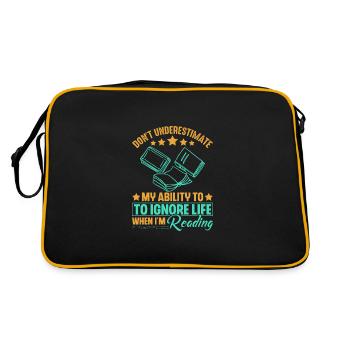 Don't underestimate my ability if I - Retro Bag - black/gold - Back