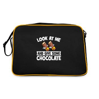 Regardez-moi et donnez du chocolat - Sac Retro - noir/or - Dos
