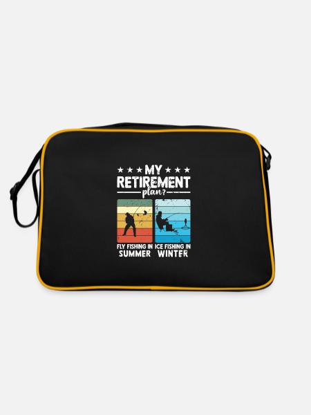 Fly fishing - Ice fishing pension scheme - Retro Bag - black/gold - Back