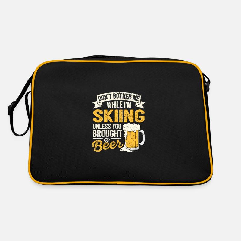 Dont Bother Me While Im Skiing Bierliebhaber Schne Retro Tasche