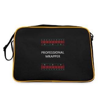 Emballage professionnel Noël Jeu de mots Weihn - Sac Retro - noir/or - Dos