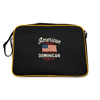 Les Américains cultivent avec des pièces dominicaines patr - Sac Retro - noir/or - Dos