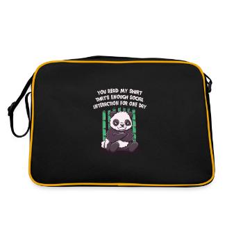 C’est assez d’interaction sociale pour une journée lu - Sac Retro - noir/or - Dos