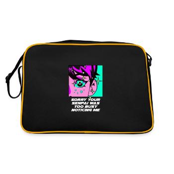 Your Senpai was busy freun me anime - Retro Bag - black/gold - Back