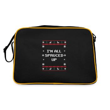 Je suis tout épuisé fête de Noël Noël - Sac Retro - noir/or - Dos