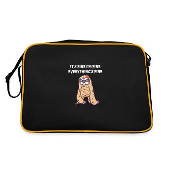 It's fine, it's good, everything fine funny - Retro Bag - black/gold - Back