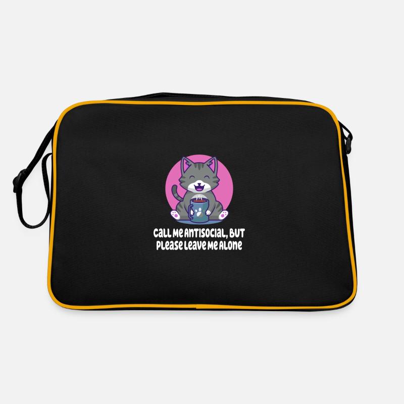 Antisocial laissez-moi tranquille introverti drôle Sac Retro