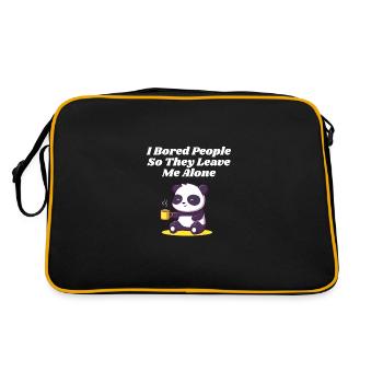 I've bored people into making them introvert - Retro Bag - black/gold - Back