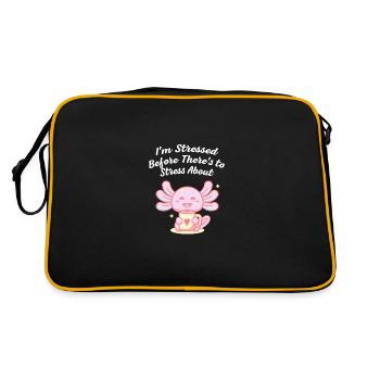 Je suis stressé avant le nerd introverti stressé - Sac Retro - noir/or - Dos