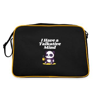 I have a talkative mind introverted - Retro Bag - black/gold - Back