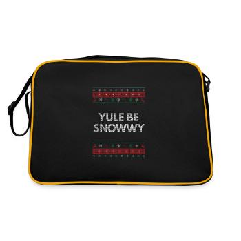 Yule Be Snowwy Christmas Papa Blagues de Noël Poi - Sac Retro - noir/or - Dos