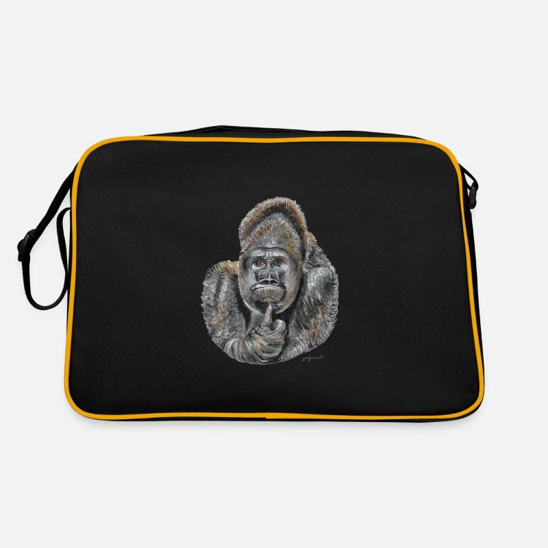 Gorilla - Retro Tasche - Schwarz/Gold