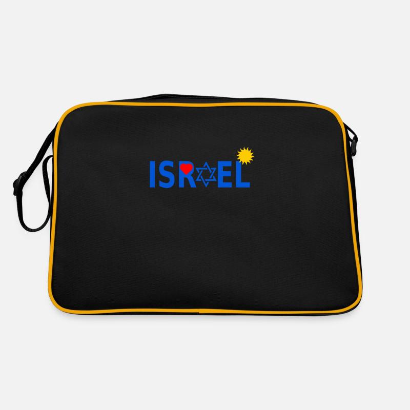 Israël avec l'étoile de David Heart Sun Sac Retro
