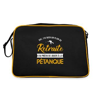 pétanque retraité cadeau homme retraite pétanque - Sac Retro - noir/or - Dos