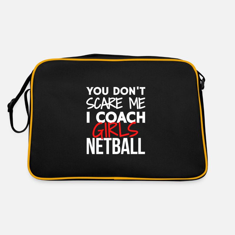 Du erschreckst mich nicht, ich trainiere Mädchen Netball. Retro Tasche