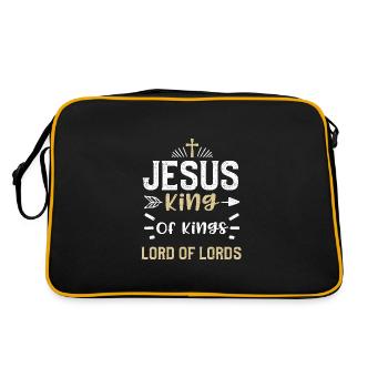 Jesus King Of Kings Lord Of Lords - Retro Bag - black/gold - Back