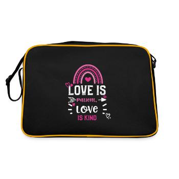 L’amour est patient, l’amour est gentil - Sac Retro - noir/or - Dos