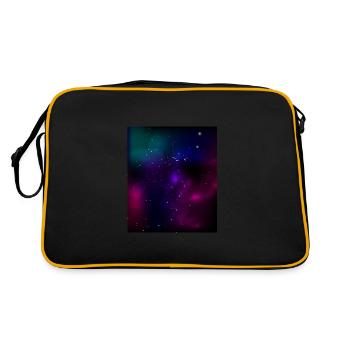 Galaxie - aurores boréales - Sac Retro - noir/or - Dos