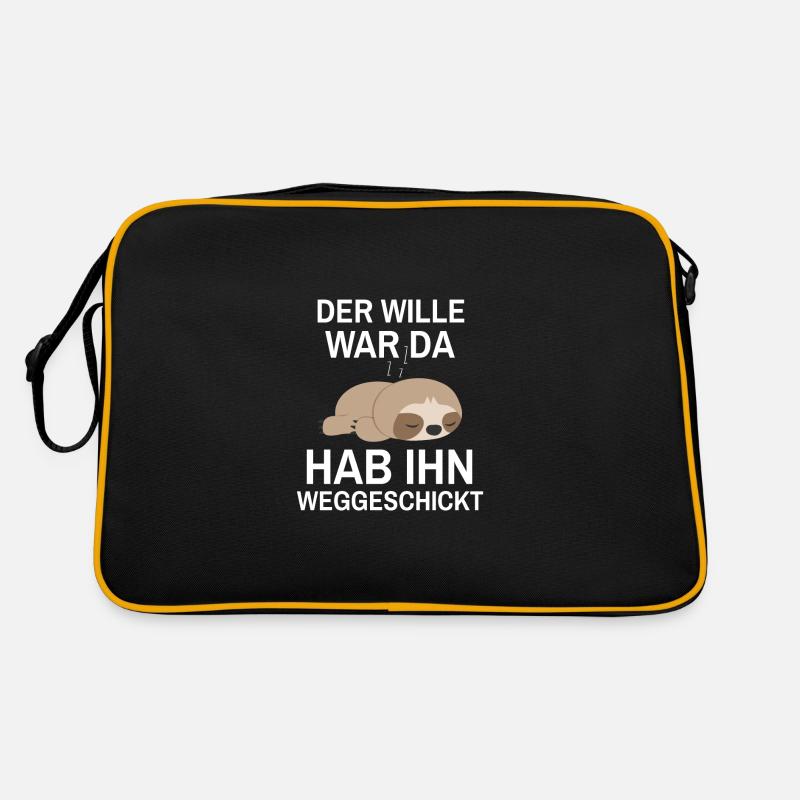 Faultier Chiller Morgenmuffel Langschläfer Retro Tasche