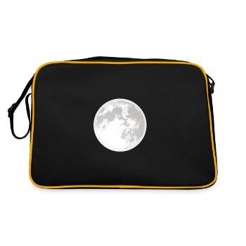 Lunar moon moon galaxy universe - Retro Bag - black/gold - Back